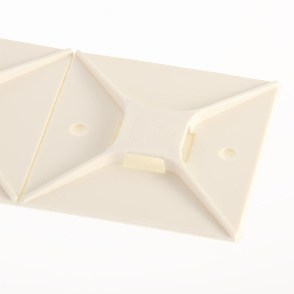 Panduit ABM4H-AL Крепление для кабельной стяжки с клеевой основой, 4-стороннее крепление, предварительно установленный клей, для использования в помещениях, нейлон 6.6, резиновый метод крепления, белый цвет