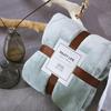 Winter Solid Color Thickened Warm Flannel Blanket for Car Office Sofa Bedroom