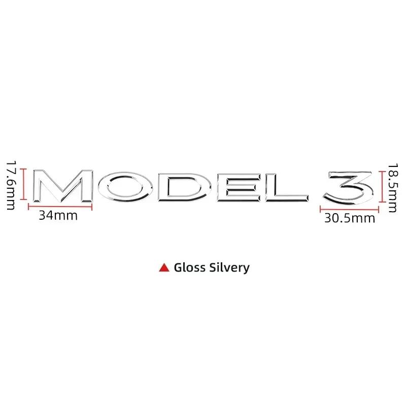 Car Sticker Tesla 3D ABS Chrome Rear Trunk Logo Emblem Badge Sticker Decal Accessory For Tesla Model 3 Y Accessories