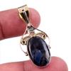 Natural Pietersite Gemstone 925 Solid Sterling Silver Two Tone Pendant 1.5" S1V69