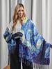 Oil Painting Winter Scarf Women Luxury Cashmere Feel Shawls Van Gogh Design Outdoor Neckerchief Long Print Tassel Wraps Shawl