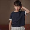 Детская эластичная вязаная футболка Hacikis 2026, летняя, с круглым вырезом, с короткими рукавами