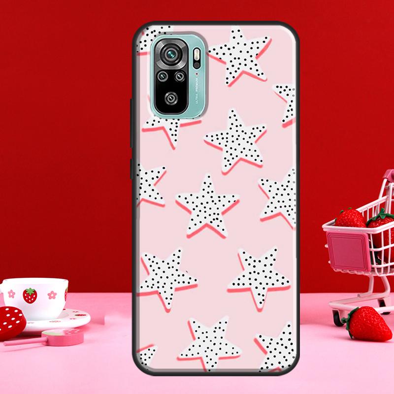 Преппи звезды молния розовый Для Xiaomi Redmi Note 8 9 10 11 Pro Note 10S 9S 11S Чехол Для Redmi 9 10 9T 9A 9C Coque