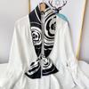 New Simulation Silk Long Scarf Fashionable Versatile Suit Double-Layer Scarf Decorative Bag Wrapped With Professional Scarf For Women