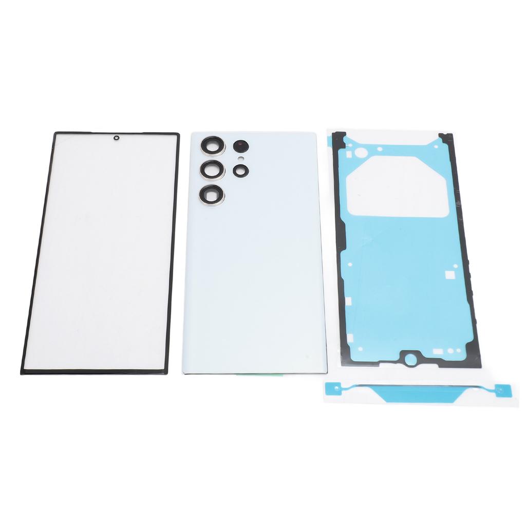 Phone Back Glass Cover Front Glass Outer Screen with Pre Installed Camera Lens Repair Tools Replacement Kit for 3 5G