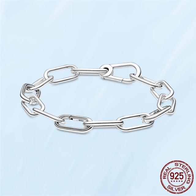 Femme Браслет 925 пробы стерлингового серебра змея браслет-цепочка в форме сердца для женщин Fit Charms Бусины ювелирные изделия подарок