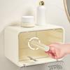 Коробка для хранения полотенец для лица, неперфорированная, настенная, для хранения туалета, коробка для хлопка для снятия макияжа в ванной