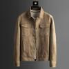 2023 Men's Korean Style Suede Lapel Jacket: Casual, Trendy Spring & Autumn Top