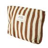Women Stripe Comestic Case Clutch Pouch Canvas Makeup Storage Bag Women Handbag Portable Toiletry Travel Organizer Case