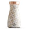 Gold Block Print Copper Water Bedroom Bottle, Designer Copper Drinkware, Volume- 950 ML