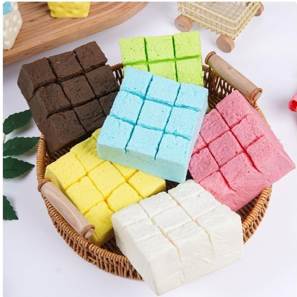 Non-Toxic Tofu Squeezable Toy Safe Healthy Simulated Bread Pinch Toy Birthday Gift