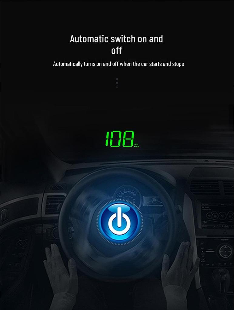 Автомобильный HUD Beidou GPS: Многофункциональный HD-спидометр и проектор скорости автомобиля