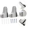 2pcs Silver Home Supply Cabinet Shelf Holder Hardware L-Shaped Cabinet Support Pins Zinc Alloy Bracket Clamp