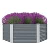 Planter - vidaXL - Hexagonal - Galvanized Steel - 129 X 129 X 46 Cm - Grey
