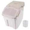 Rice Container Thickened PP Airtight Waterproof with Measuring Cup Lid Rice Storage Bin for Kitchen