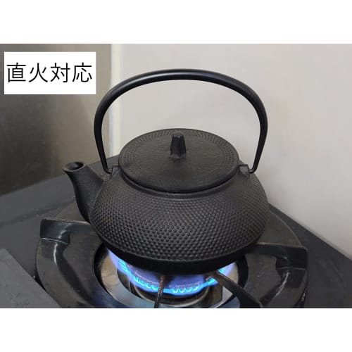 Iwachu Iron Kettle, Black Finish, 0.65L, Iron Kettle/Teapot, 5-Type New Arare, Induction Compatible, 12822