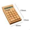 Калькулятор на солнечных батареях, 12-значный настольный калькулятор, бамбук, большие кнопки, простой в использовании для студентов