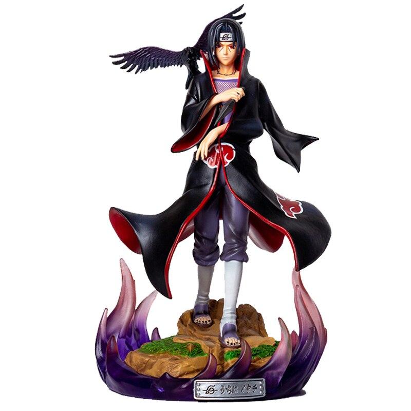 Naruto Shippuden Gk Akatsuki Uchiha Itachi Summon Crows Combat Ver .Anime Action Figure Model Statue Collectible Toy Figma Doll