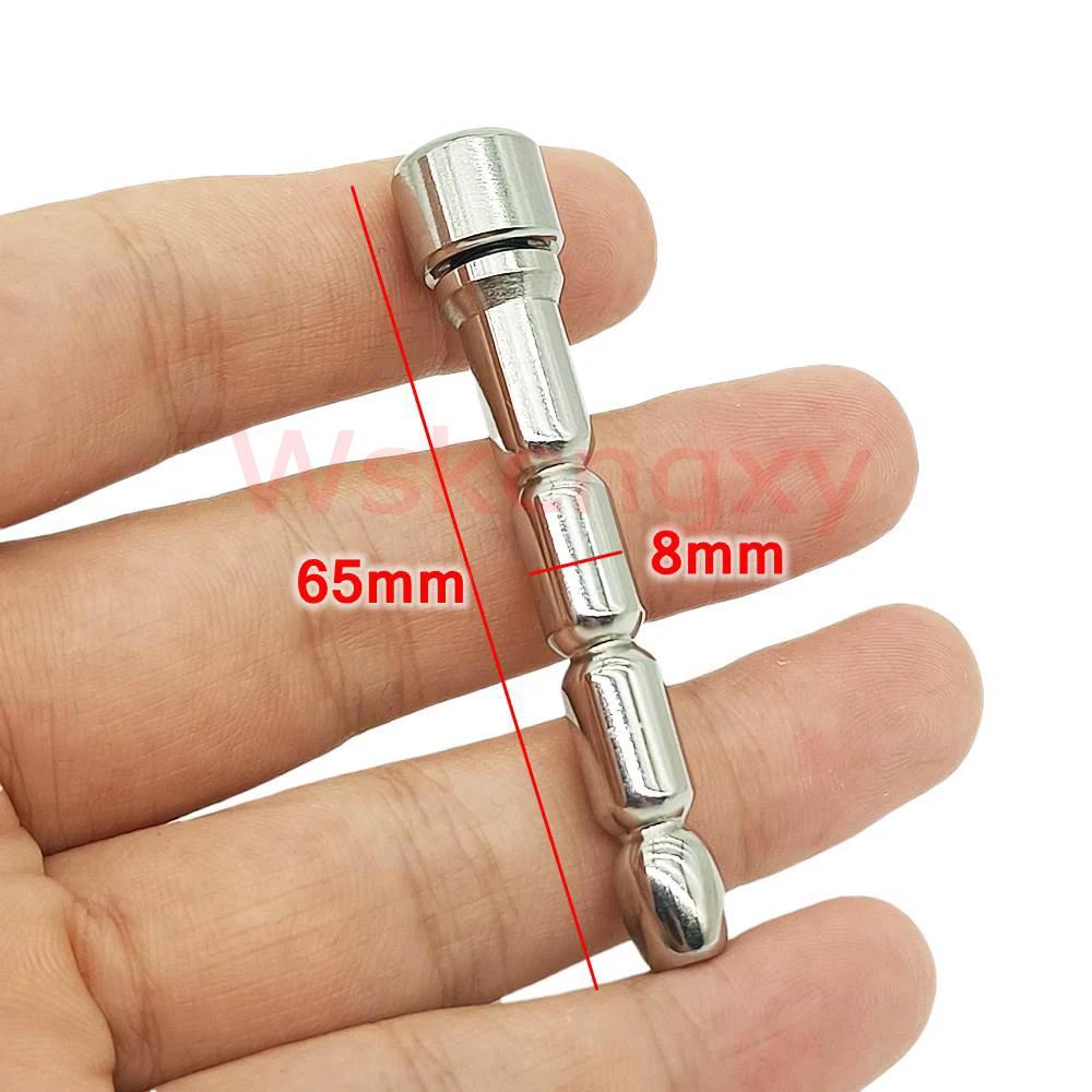 Screw Lock Stainless Steel Male Chastity Device Cock Cage with Arc Penis Ring Sex Toys for Men Urethral Lock Adult Game