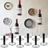 1 Set Wine Wall Holder Wall-mounted Storage Spiral Metal Wine Bottle Wall Display Holder Dining Room