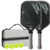 T700 Carbon Fiber Cloth Grain Matte One-Piece Non-Slip 16mm Thick 40cm 230g USA Approved Competition-Use Pickleball Paddle