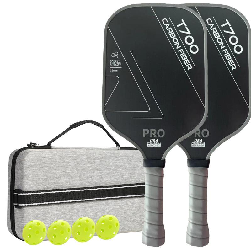 T700 Carbon Fiber Cloth Grain Matte One-Piece Non-Slip 16mm Thick 40cm 230g USA Approved Competition-Use Pickleball Paddle