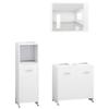 VidaXL Ensemble de meubles de salle de bain 3 pcs Blanc Aggloméré
