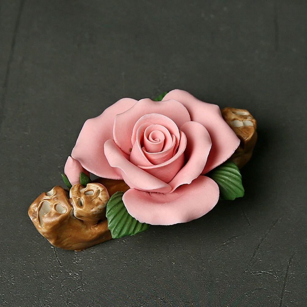 Flower Shape Incense Stick Holder Ceramics Aromatherapy Base Gift Tea Table Oraments Yoga Studios