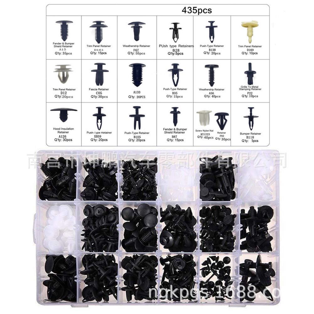 435-Piece Universal Snap-in Fasteners for Ford and Jeep: Interior, Door Panel, and Bumper Clips