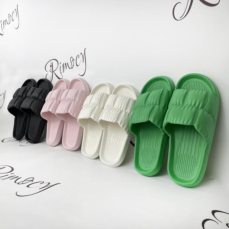 Fashion Indoor Home Soft Sole Cloud Slippers Women Summer Beach Thick Platform Female Flip Flops Eva Non Slip Sandals for Bathroom Slide