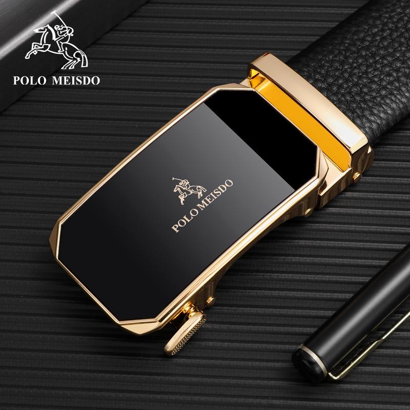 Мужской ремень из натуральной кожи Paul с автоматической пряжкой - Роскошный бренд, верхний слой коровьей кожи