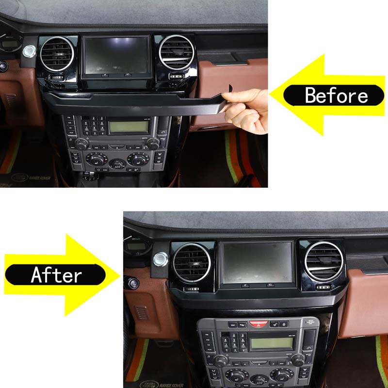 Для Land Rover Discovery 3 LR3 2004-2009 ABS Черный Передний ящик для хранения экрана навигации автомобиля Ящик для хранения мобильного телефона Аксессуары