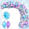 133PCS Snowball Balloon Garland Set - Blue, Purple and White for Winter Parties, Birthdays and Indoor/outdoor Decorations