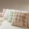 Cream Style Pillow Light Luxury Rabbit-like Plush Pillowcase Plush Living Room Home Sofa Bedroom Bedside Beige Backrest