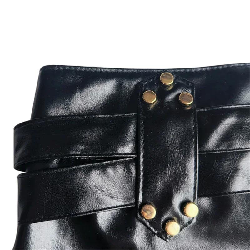 Женские сексуальные ультракороткие шорты с боковой молнией, с заниженной талией, с кожаным ремнем, мини-брюки, женские облегающие брюки длиной три четверти