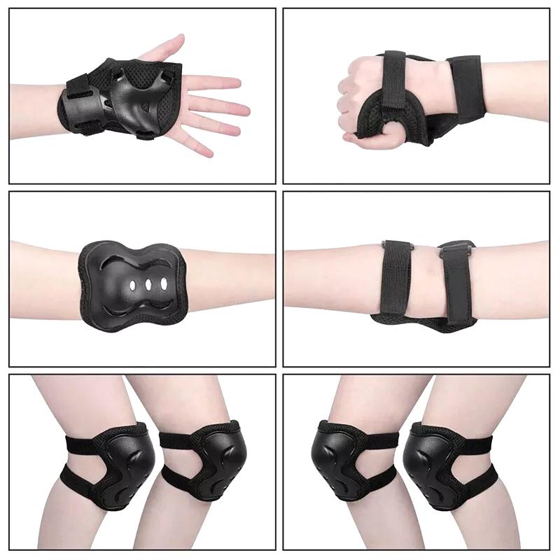 6 шт./компл. детский защитный шлем для мальчиков и девочек, наколенники, налокотники, детский велосипедный шлем для катания на коньках, защитный кожух