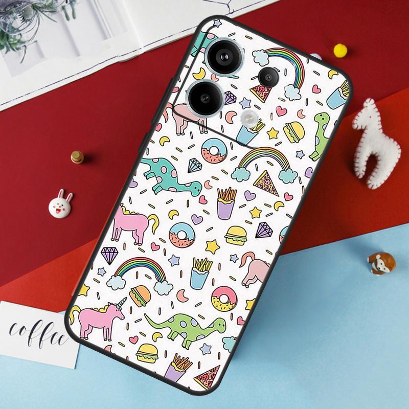Чехол с рисунком динозавра для Xiaomi Redmi Note 14 13 Pro 12 11 10 15 Pro Plus Redmi 15 10C 12C 13C 14C 15C