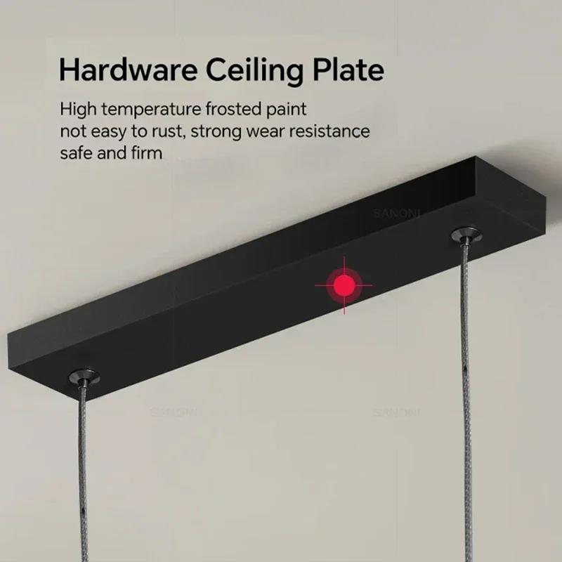 Современный светодиодный подвесной светильник из алюминиевой ленты для обеденного стола, подвесная люстра для гостиной, столовой, кухни, светильник