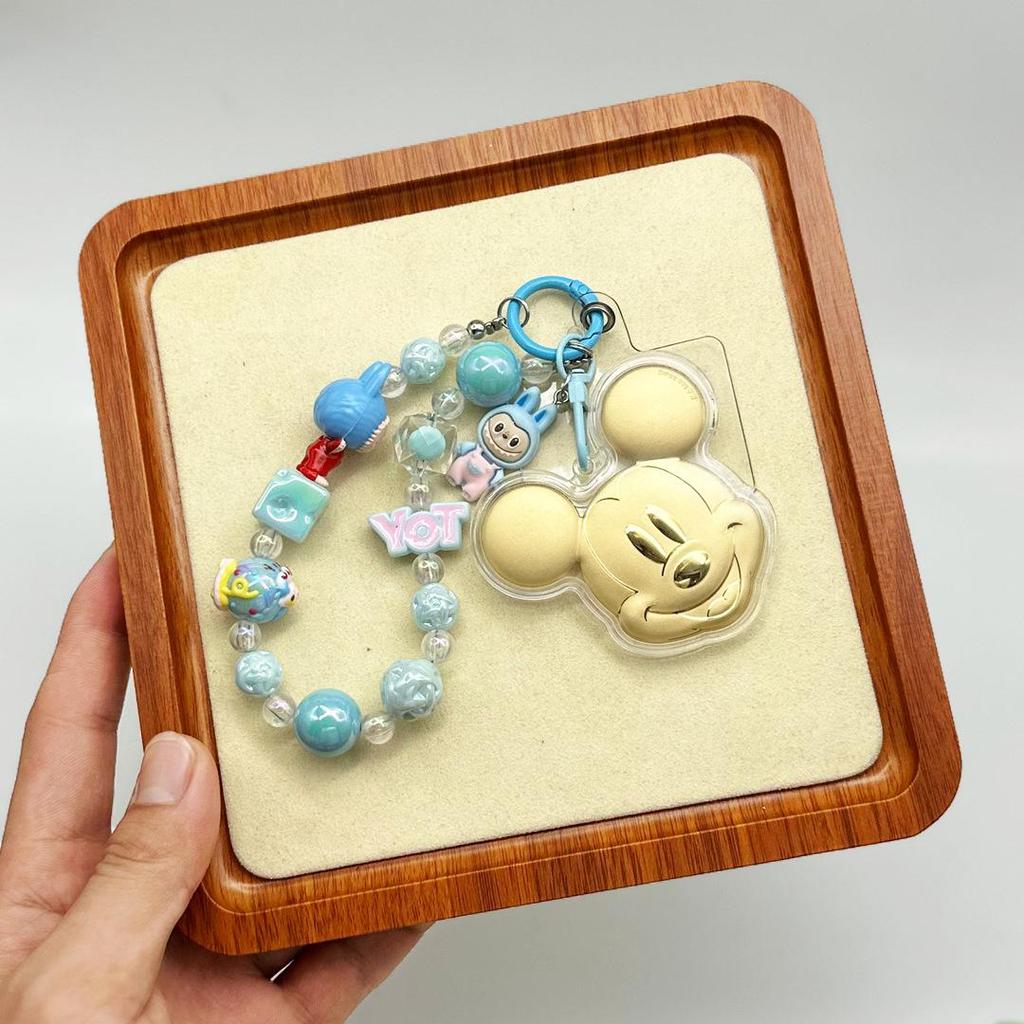 Микки Маус 999 Проба Чистое Золото Мобильный Брелок Подвеска - Милый Мультяшный Сувенирный Шарм