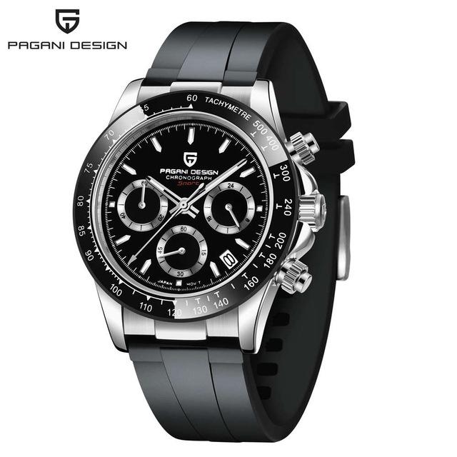 PAGANI Mens Watches Top Brand Luxury WristWatch Quartz Clock black Watch Men Waterproof Sport Chronograph Relogio Masculino
