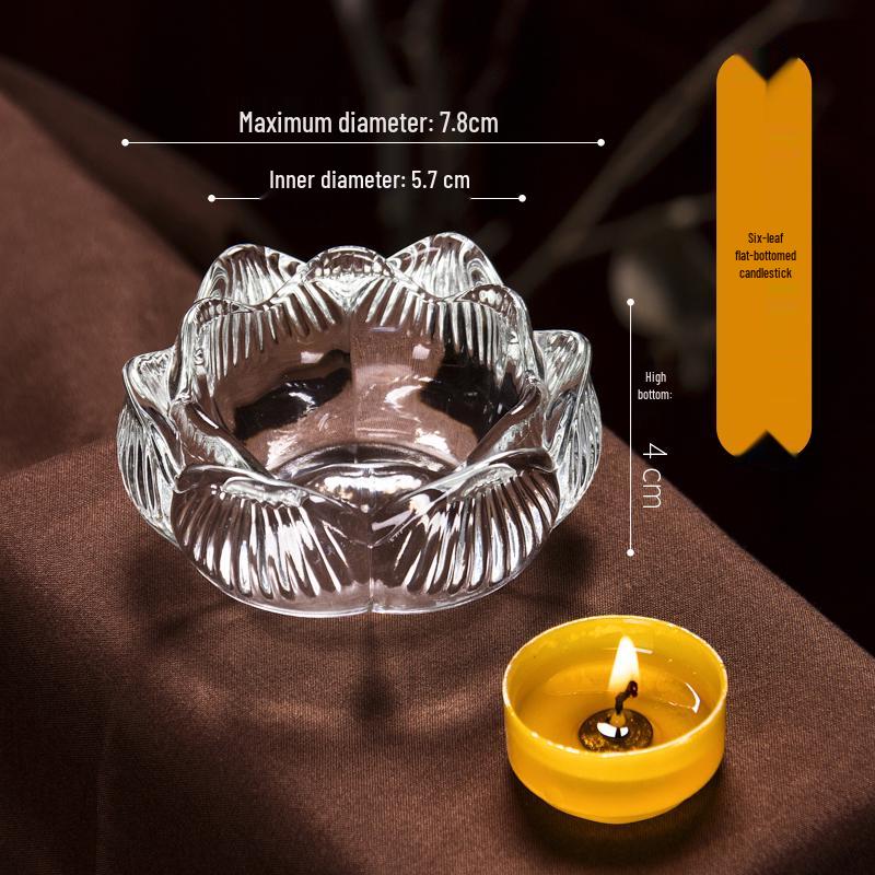 Подставка для лампадки из стекла лотоса: Жаростойкая свеча/масляная лампа для 24-часового использования