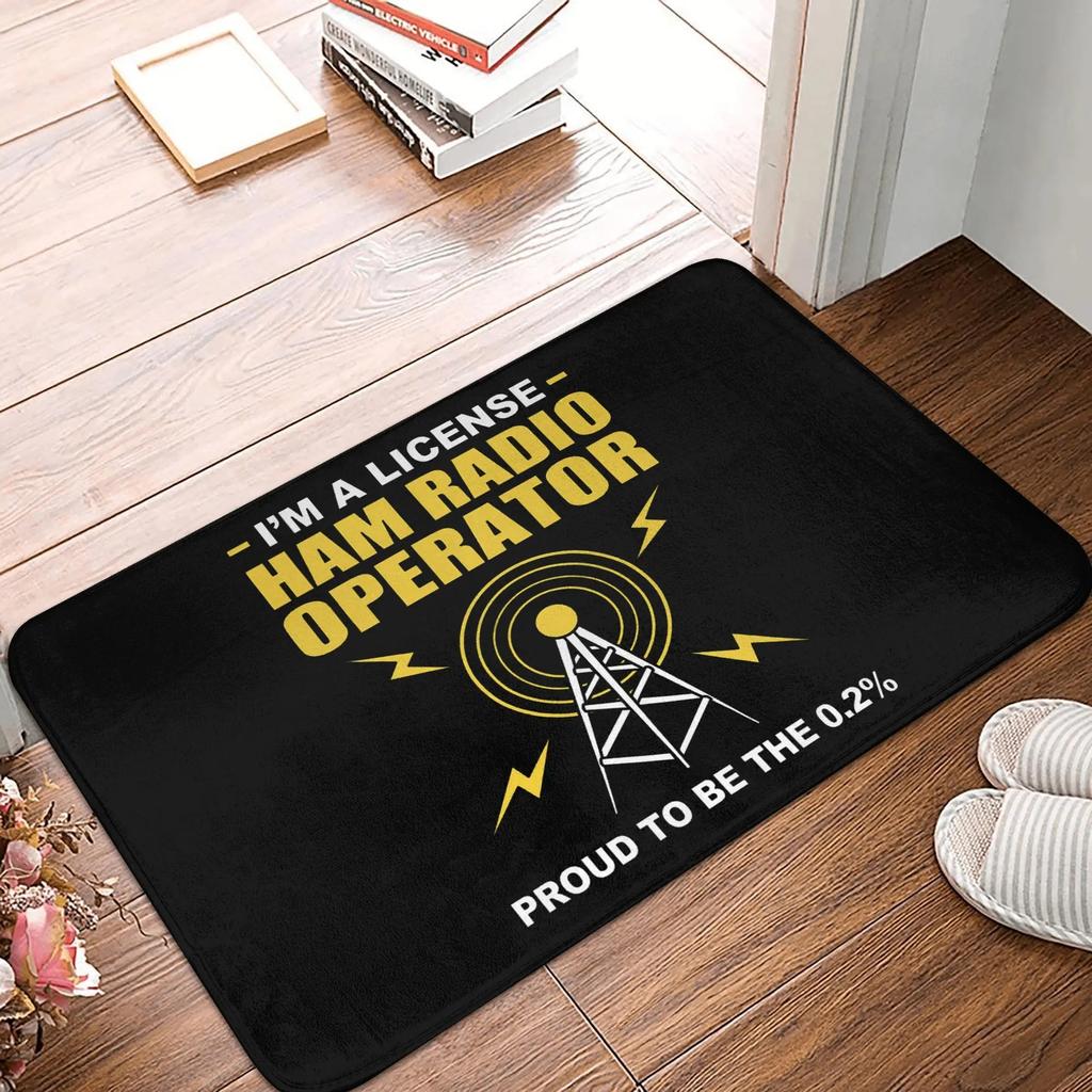 Retro Radio Operator Doormat Anti-Slip Kitchen Bath Mat Living Room Door Floor Entrance Carpet Rugs