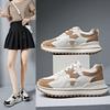 Весна 2024 новая корейская версия кроссовок на платформе для студентов, женская повседневная обувь, обувь Форреста Гампа