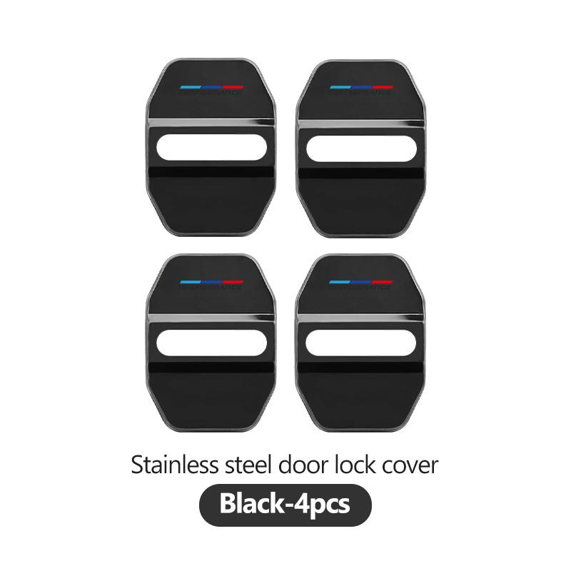 QWSL3 Stainless Car Door Lock Buckle Trim Cover Protector Rust Accessories For BMW M 1 3 4 5 6 7 Series X1 X3 X4 X5 G20 G38 F48 E36