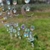 Suncatcher Crystal Wind Chimes Gold Star Hanging Decoration Rainbow Light Christmas Tree Window Hanging Decorations Dreamcatcher