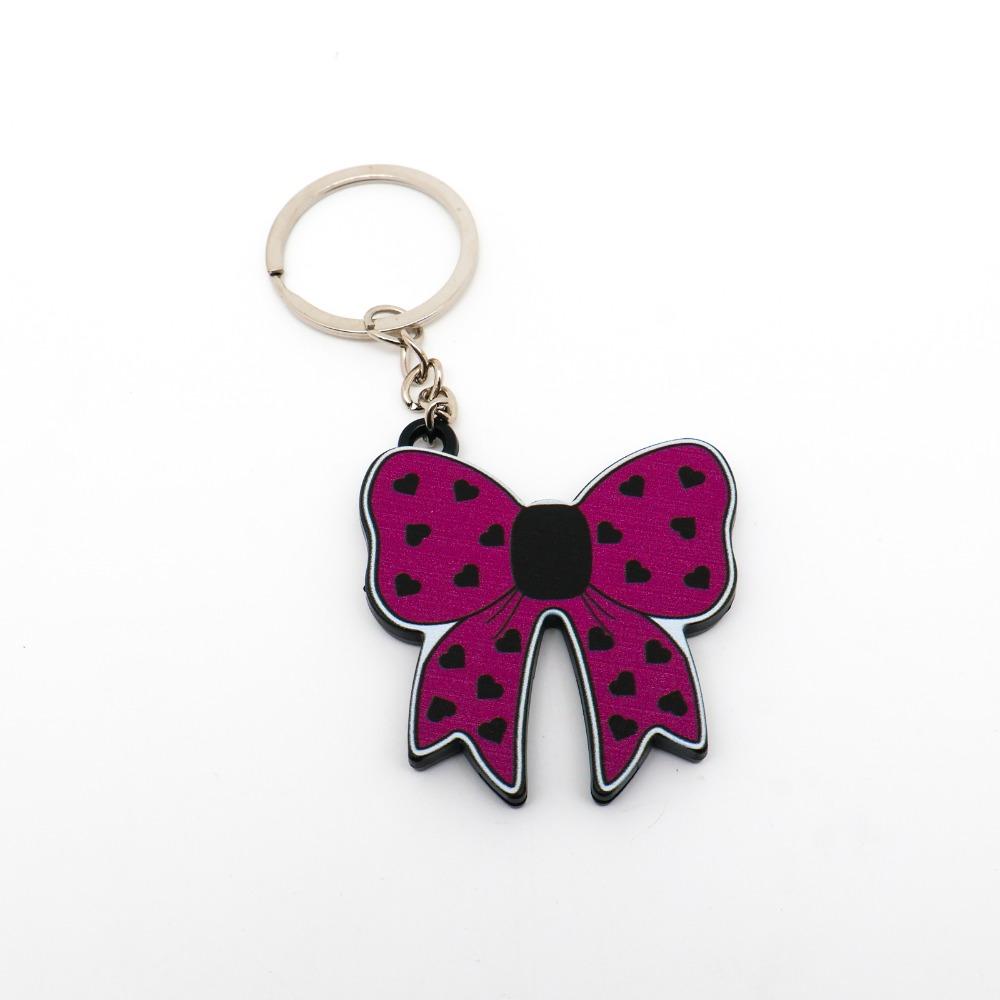 Non Slip Bow Keychain Bottle Opener Beautiful Practical Cute Aesthetic 2 in 1 Bow Keyring Plastic Bow Tie Shape Soda Can Opening