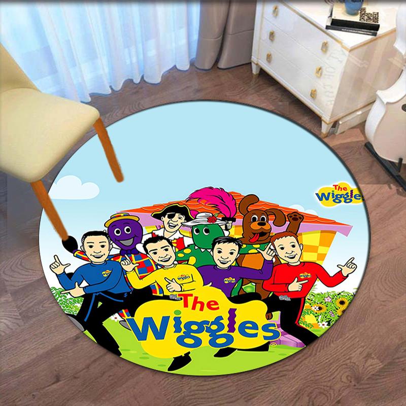 The Wiggles Printed Round Rug Carpet Chair Rug Area Rug Entryway Doormats,for Office Chair Living Room Bedroom Kitchen Room.