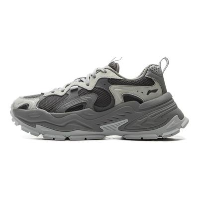 Li Ning Starry Soft Ретро Мода Универсальные Толстая Подошва Увеличение Роста Амортизирующие Нескользящие Дышащие Низкие Повседневные Кроссовки AGCU576-2
