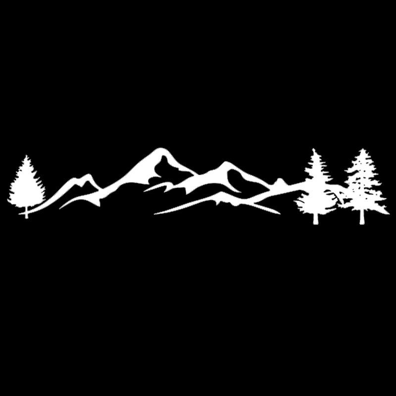 SUV RV Camper Offroad 100cm Tree Mountain Car Decor PET Reflective Forest Car Sticker Decal Mayitr