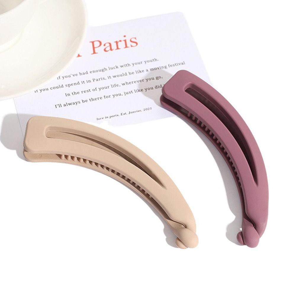 Curly Long Straight Short Hair Ponytail Holder Hair Accessories Matte Banana Clip Vertical Clip